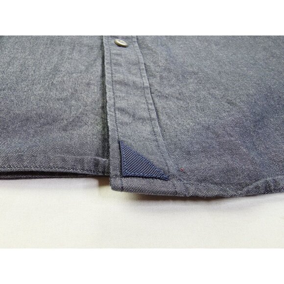 Untuckit Size 3XL Mens Charcoal Gray Hem Logo Tag Long Sleeve Cotton Shirt - Picture 6 of 9